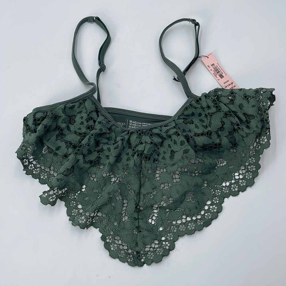 Victoria s Secret Bralette Crop Floral Lace Top